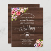 Rustikale Blume zum Wood BUDGET Hochzeitsempfang (Vorne/Hinten)