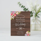 Rustikale Blume zum Wood BUDGET Hochzeitsempfang (Stehend Vorderseite)