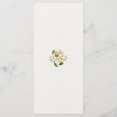 Rustikale Blumen Acorns Oak Blätter Hochzeit| Menükarte (Rückseite)