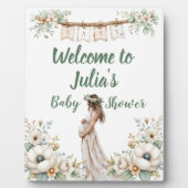 Rustikale Blumen-Baby-Party Fotoplatte (Vorderseite)