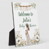 Rustikale Blumen-Baby-Party Fotoplatte (Seite)
