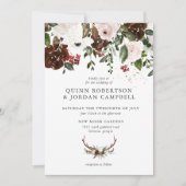 Rustikale Blumen | Boho-Botanische Hochzeitseinlad Einladung (Vorderseite)