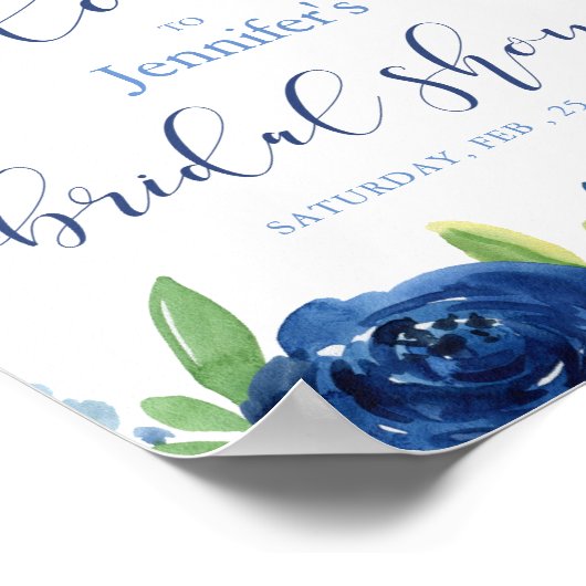 Rustikale Blumen Brautparty Willkommenspender Poster (Ecke)