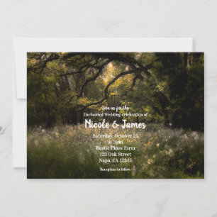 Rustikale Blumen Enchanted Forest Baum Hochzeit Wä Einladung