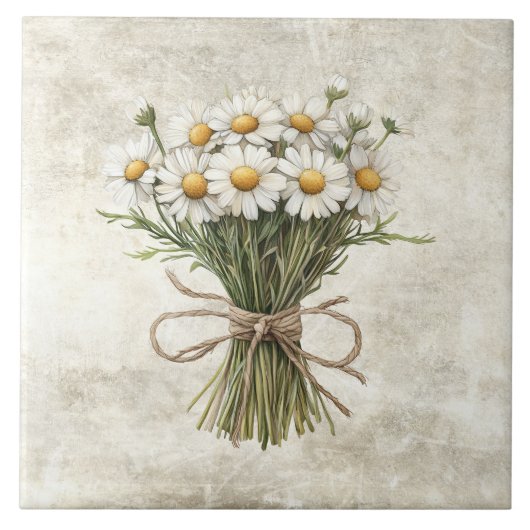 Rustikale Blumen Fliesen aus Keramikimitat (Vorderseite)