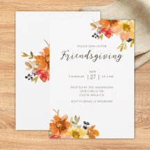 Rustikale Blumen-Friendsgiving-Dinner