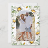 Rustikale Blumen-Mason-Glas-Foto-Hochzeit Save The Date (Rückseite)