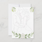 Rustikale Blumen & Minimalistische Hochzeit Dankeskarte (Rückseite)