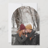 Rustikale Blumen Pinecone Foto Einladung (Rückseite)