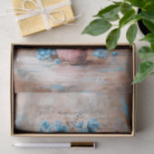 Rustikale Blumen Rosa Vase Shabby Decoupage Seidenpapier (Geschenk)