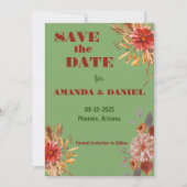Rustikale Blumen-Save-the-Date-Einladung Save The Date (Vorderseite)