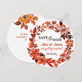 Rustikale Blumen-Save-the-Date-Karte Einladung (Vorne/Hinten)