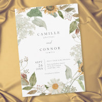 Rustikale Blumen-Sonnenblumen-Wildblumen-Hochzeit