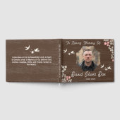 Rustikale Blumen-Vögel-Personalisierte Foto- und T Gästebuch (Voll)