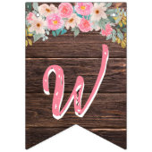 Rustikale Blumen-Willkommens-Baby-Girlande-Banner Wimpelkette (Erste Fahne)
