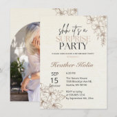 Rustikale Blumenausleihkarte online Einladung (Vorne/Hinten)