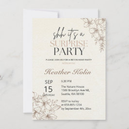 Rustikale Blumenausleihkarte online Einladung