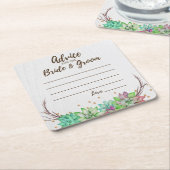 Rustikale Blumenberater für Braut und Bräuche Rechteckiger Pappuntersetzer (angewinkelt)