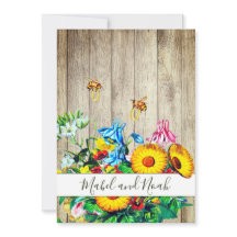 Rustikale Blumenbienen - Öko Hochzeitsfeier