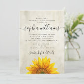 Rustikale Blumenblume Junggeselinnen-Abschied Einladung (Stehend Vorderseite)