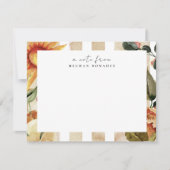 Rustikale Blumenblume Personalisiert Stationierung Mitteilungskarte (Vorderseite)