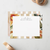 Rustikale Blumenblume Personalisiert Stationierung Mitteilungskarte (Vorderseite/Rückseite Beispiel)