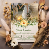 Rustikale Blumenblumen Einladung zur Hochzeit