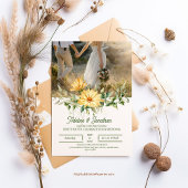 Rustikale Blumenblumen Einladung zur Hochzeit