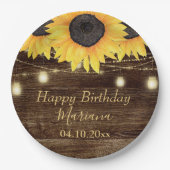 Rustikale Blumenblumen Geburtstagsparty Pappteller (Vorderseite)