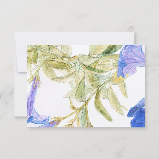 Rustikale Blumenblumen Hochzeit Danke (Rückseite)