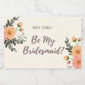 Rustikale Blumenbrücke Vorschlag Geschenk Schaumweinetikett (Einzelnes Label)