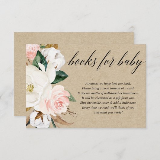 Rustikale Blumendusche Babydusche Anfrage Begleitkarte (Vorne/Hinten)