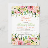 Rustikale Blumendusche Einladung (Vorderseite)
