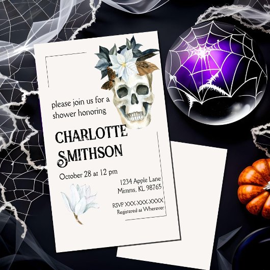 Rustikale Blumendusche Einladung