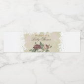 Rustikale Blumendusche Moderne Babydusche Burgundy Wasserflaschenetikett (Einzelnes Label)