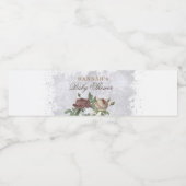 Rustikale Blumendusche Moderne Babydusche Burgundy Wasserflaschenetikett (Einzelnes Label)