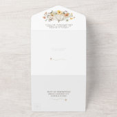 Rustikale Blumenernte fallen Pumpkin Hochzeit in All In One Einladung (Außenbereich)