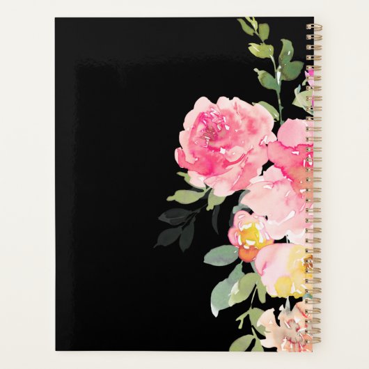 Rustikale Blumenfarm Management Black Planer (Rückseite)