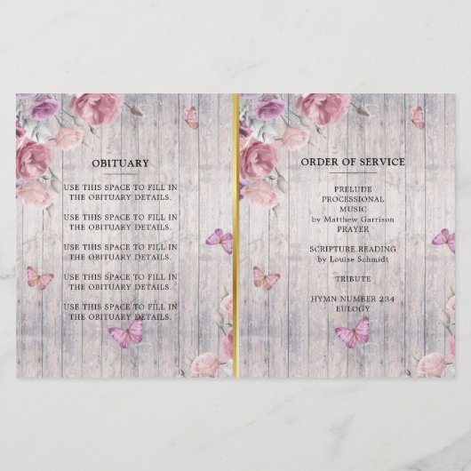 Rustikale Blumenfeier des Programms "Leben" (Rückseite)