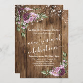 Rustikale Blumenfeier Vow Renewration Einladung (Vorne/Hinten)