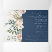 Rustikale Blumenflotte in einer Hochzeit Dreifach Gefaltete Einladung (Innenseite Mitte)