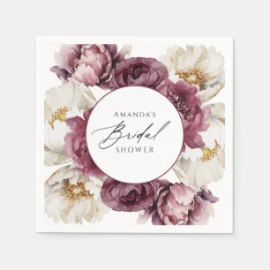 Rustikale Blumenfülle Brautparty Serviette