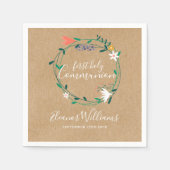 Rustikale Blumengarten Erste Heilige Kommune Serviette (Vorderseite)