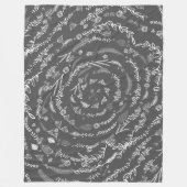 Rustikale Blumengarten Folklorekunst Fleece (Vorderseite)