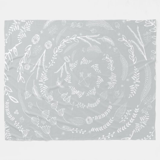 Rustikale Blumengarten Folklorekunst Fleece (Vorderseite (Horizontal))