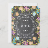 Rustikale Blumengartenhochzeit Einladung (Rückseite)