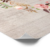 Rustikale Blumengeschenke und Karten für Hochzeite Poster (Ecke)