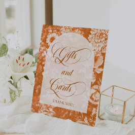 Rustikale Blumengeschenke und -karten Sockelschild