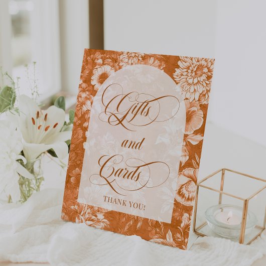 Rustikale Blumengeschenke und -karten Sockelschild