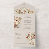 Rustikale blumengeschmückte Blume All In One Einladung (Innen Boden)